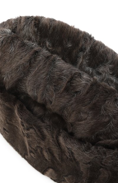 Пилотка из каракульчи VICTORIA KUSENKOVA темно-коричневого цвета по цене 101200 руб., арт. 367100086132, фото 3 Пилотка из каракульчи VICTORIA KUSENKOVA, арт. 367100086132, фото 3