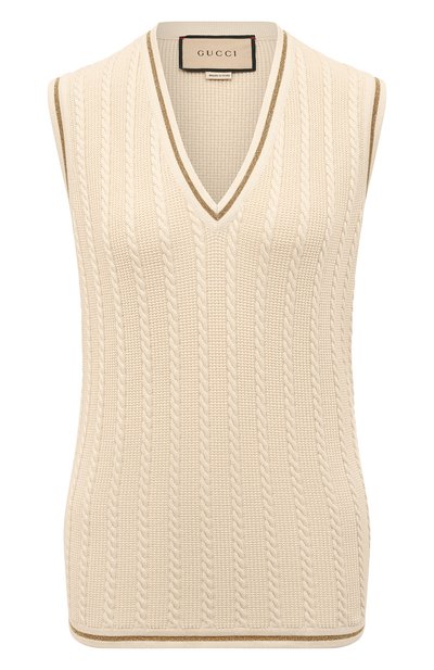 Женский жилет из шерсти и хлопка GUCCI, арт. 653334 XKBTA