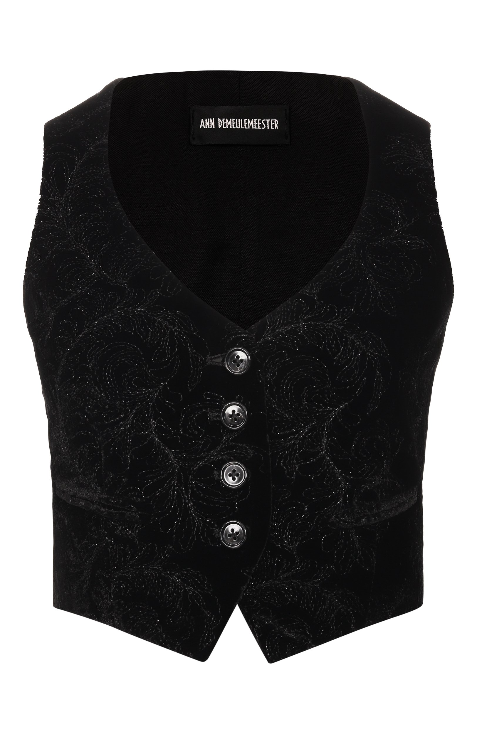 Жилет из вискозы и шелка ANN DEMEULEMEESTER, арт. B0014269/FA753, фото 1
