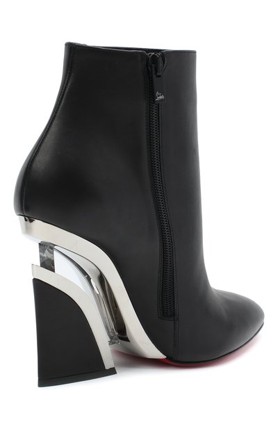 Кожаные ботильоны leviti 100  CHRISTIAN LOUBOUTIN, арт. levitibootie 100 calf/metal-plex zeppa, фото 4