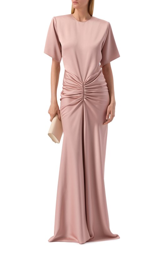 Атласное платье The Andamane T190177A/TNP229 Розовый  T190177A/TNP229 Фото 2