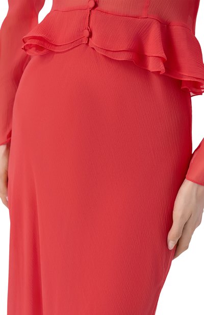 Шелковая юбка 12 STOREEZ красного цвета по цене 24000 руб., арт. 137081, фото 5 Шелковая юбка 12 STOREEZ, арт. 137081, фото 5