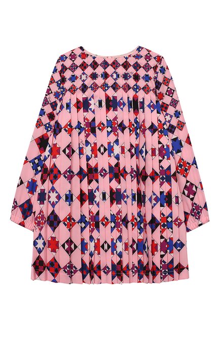 Детское платье EMILIO PUCCI розового цвета, арт. 9N1210/ND780/5-8 | Фото 1 (Материал внешний: Синтетический материал; Рукава: Длинные; Материал подклада: Купро; Случай: Повседневный; Девочки Кросс-КТ: Платье-одежда; Региональные ограничения белый список (Axapta Mercury): RU; Ростовка одежда: 6 лет | 116 см, 8 лет | 128 см)