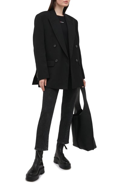 Хлопковая футболка REDVALENTINO черного цвета по цене 13200 руб., арт. VR3MG08P/5QF, фото 2 Хлопковая футболка REDVALENTINO, арт. VR3MG08P/5QF, фото 2