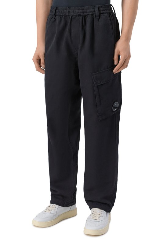 Брюки из хлопка и льна C.P. Company 20CMPA249A/110626G Чёрный  20CMPA249A/110626G Фото 3