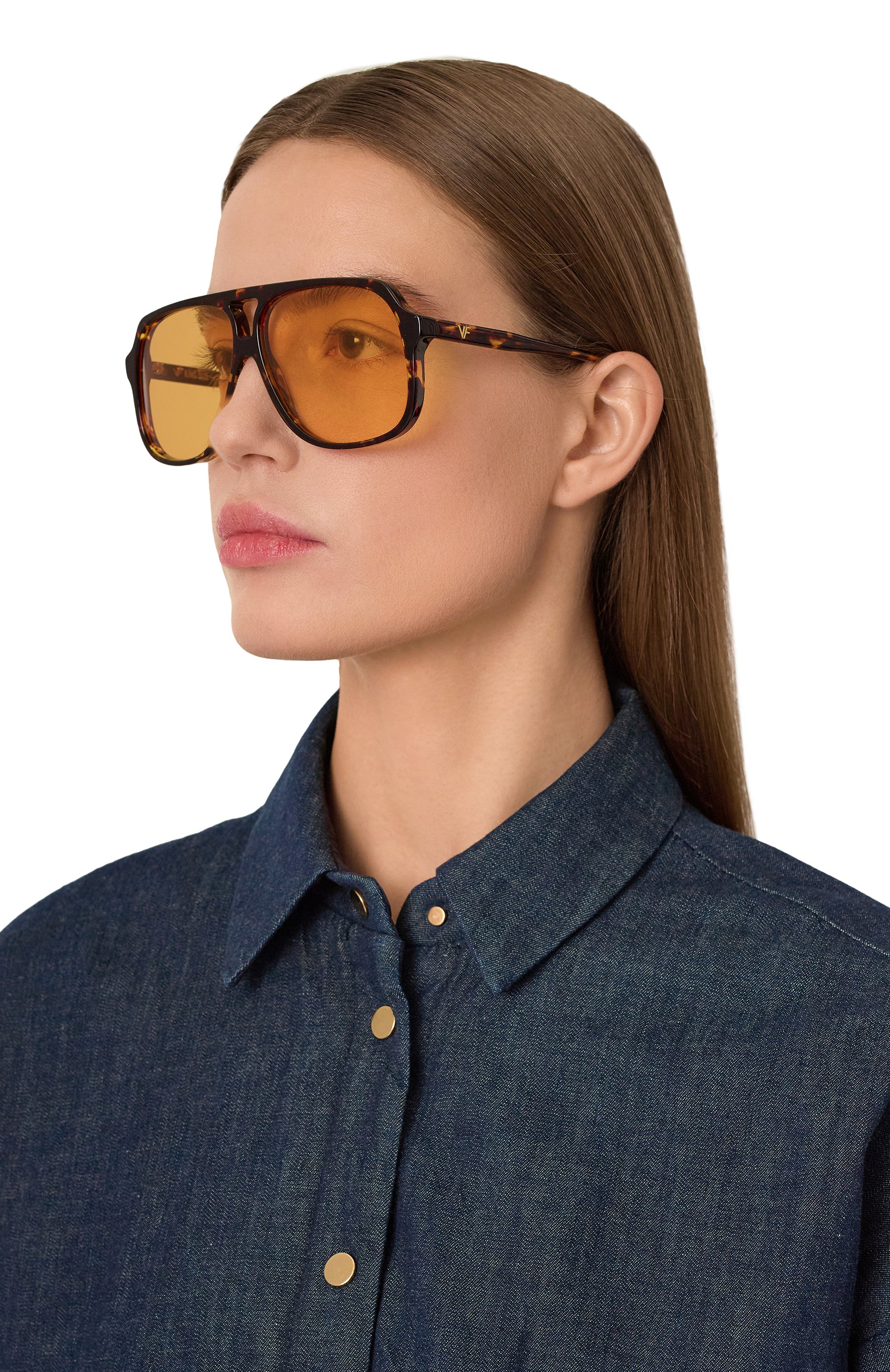 Солнцезащитные очки VINTAGE FRAMES оранжевого цвета по цене 30750 руб., арт. KING SIZE BR0WN T0RT0ISE/0RANGE, фото 3 Солнцезащитные очки VINTAGE FRAMES, арт. KING SIZE BR0WN T0RT0ISE/0RANGE, фото 3