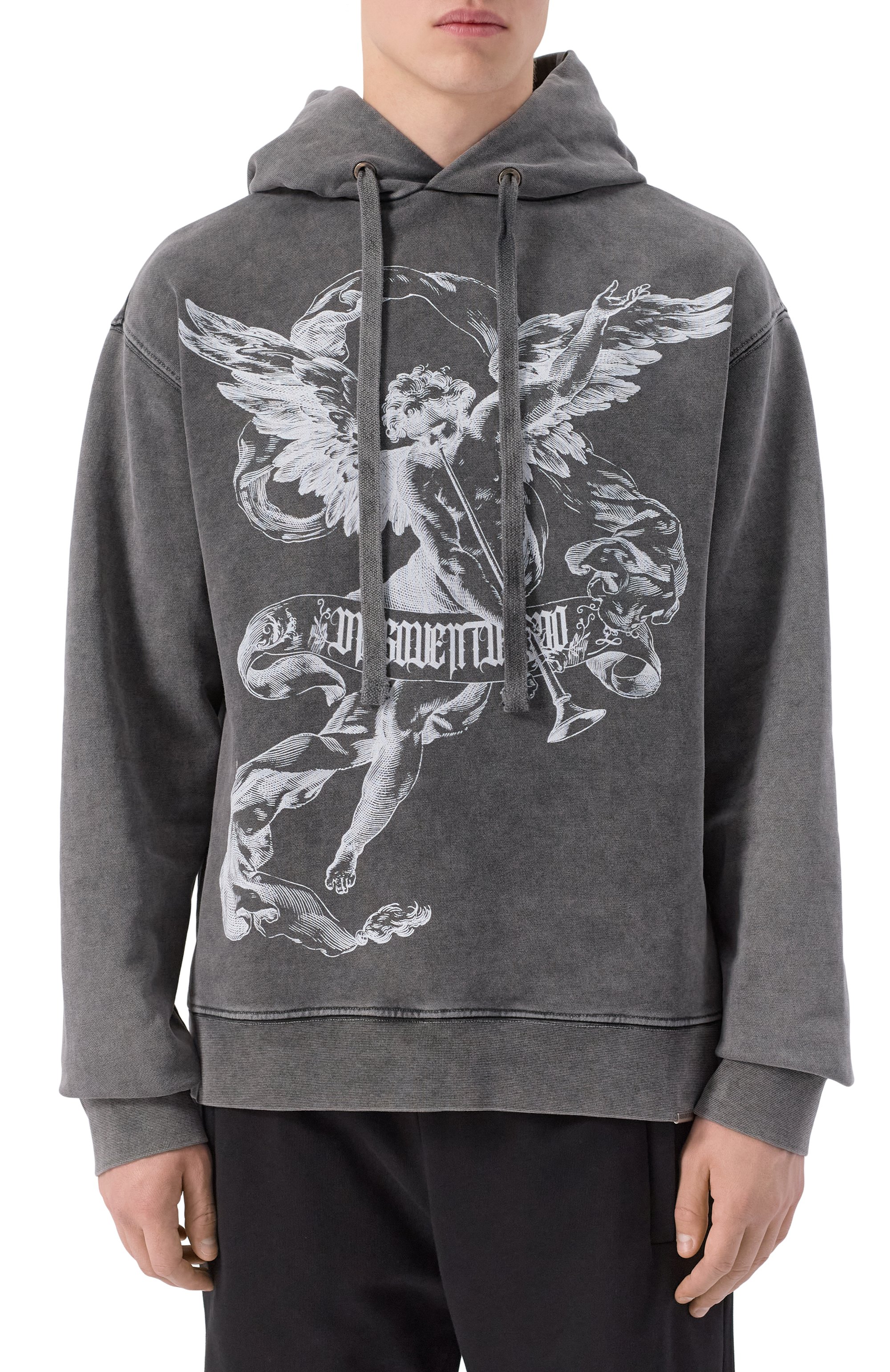 Хлопковое худи DIEGO VENTURINO темно-серого цвета по цене 38200 руб., арт. DVFLHDVVP, фото 3 Хлопковое худи DIEGO VENTURINO, арт. DVFLHDVVP, фото 3