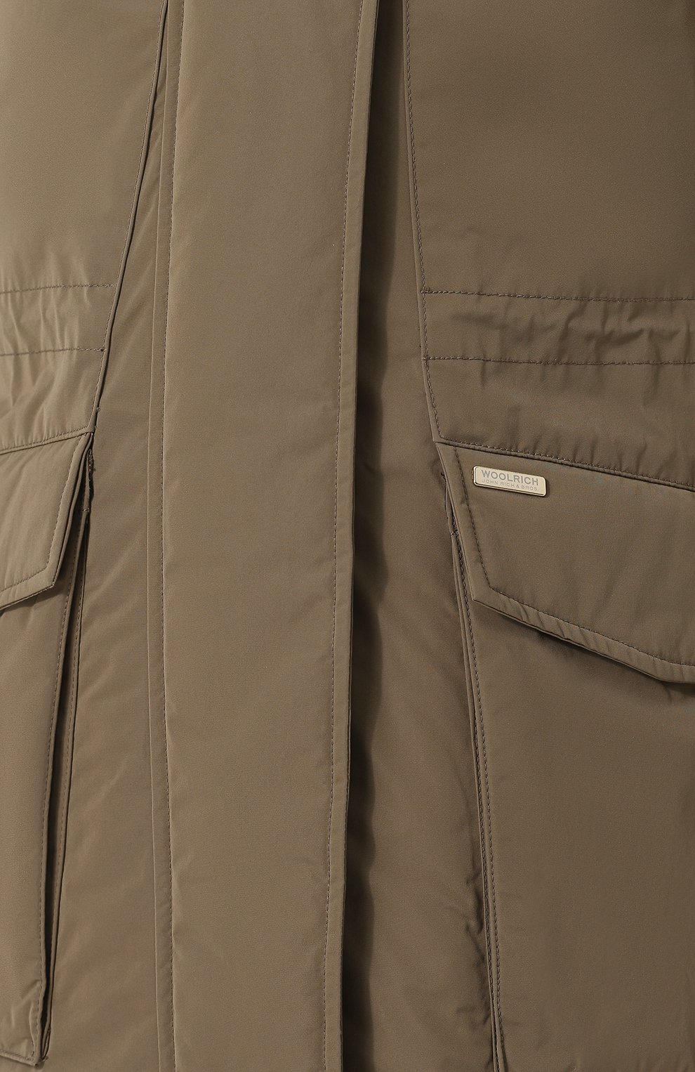 Парка с капюшоном на меховой подкладке WOOLRICH хаки цвета по цене 156500 руб., арт. WWCPS2617/CF40, фото 5 Парка с капюшоном на меховой подкладке WOOLRICH, арт. WWCPS2617/CF40, фото 5