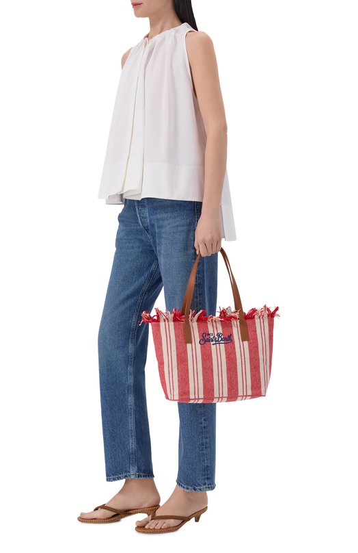 Сумка City medium MC2 Saint Barth CBMF001-01761L/CITY BAG MID FRINGE Красный  CBMF001-01761L/CITY BAG MID FRINGE Фото 3