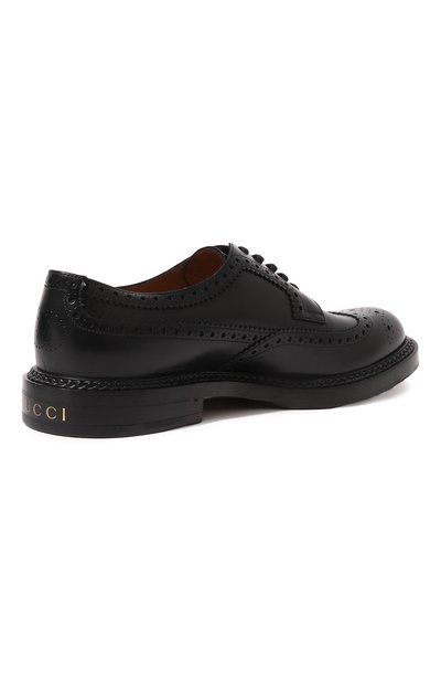 Кожаные дерби GUCCI черного цвета по цене 128160 руб., арт. 669830 0GQ00, фото 5 Кожаные дерби GUCCI, арт. 669830 0GQ00, фото 5