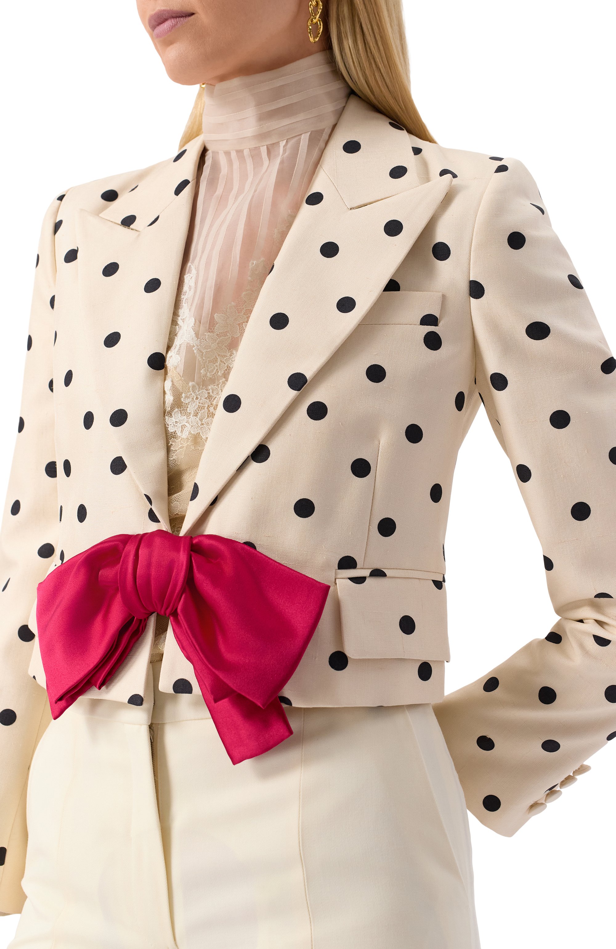 Шелковый жакет VALENTINO, арт. 6B0CE466/9AF, фото 5