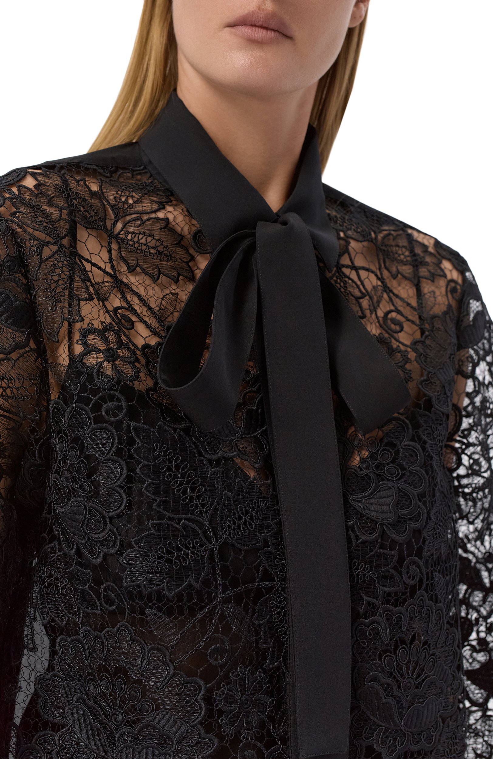 Блузка ELIE SAAB черного цвета по цене 208000 руб., арт. SH000NF26/SIL09, фото 5 Блузка ELIE SAAB, арт. SH000NF26/SIL09, фото 5