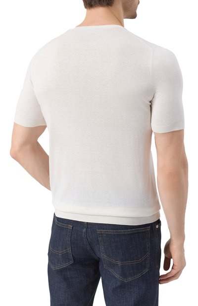 Шелковый джемпер GRAN SASSO белого цвета по цене 28550 руб., арт. 43112/23503, фото 4 Шелковый джемпер GRAN SASSO, арт. 43112/23503, фото 4