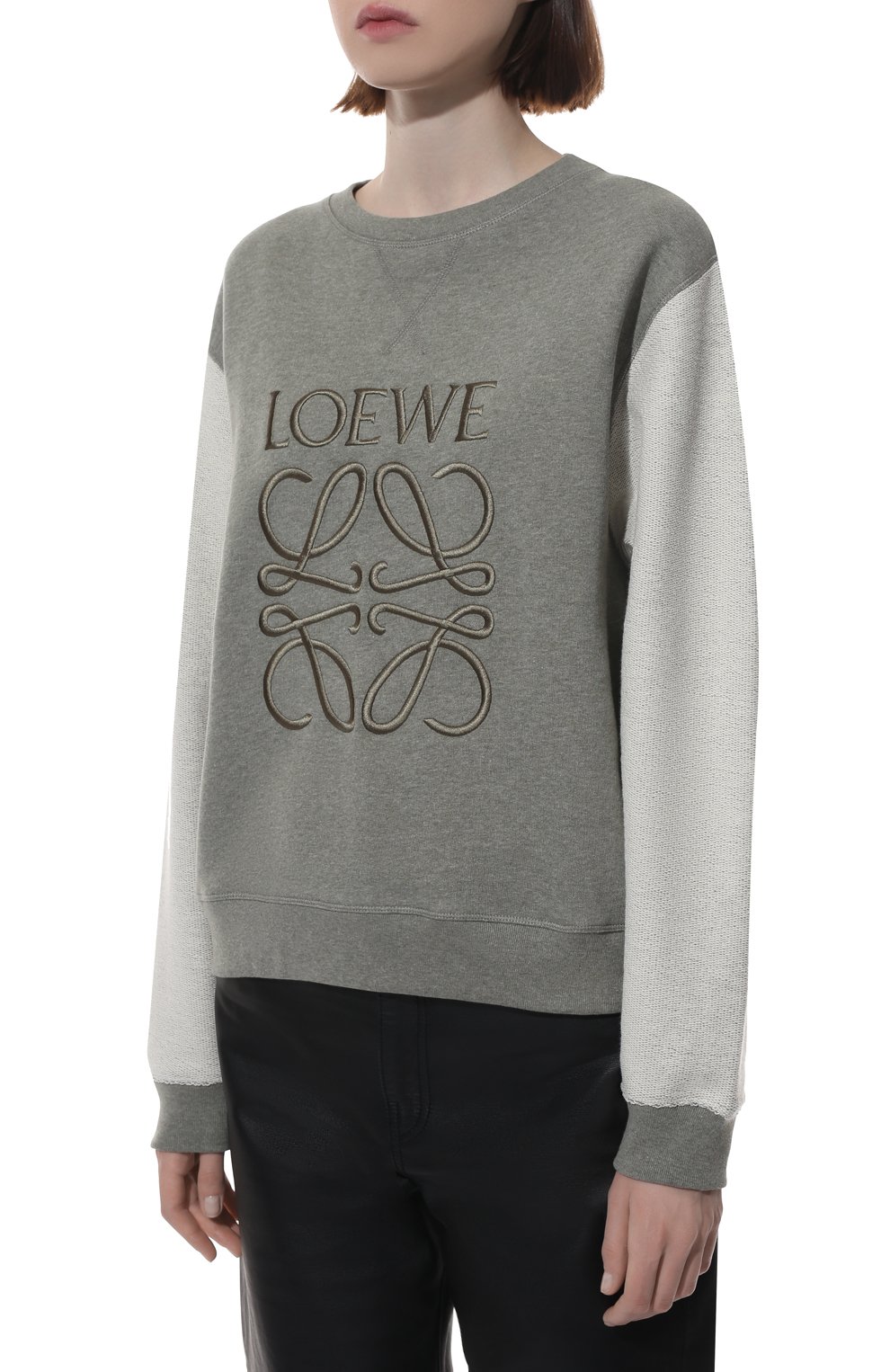 Хлопковый свитшот LOEWE светло-зеленого цвета по цене 71650 руб., арт. S359341XA8, фото 3 Хлопковый свитшот LOEWE, арт. S359341XA8, фото 3