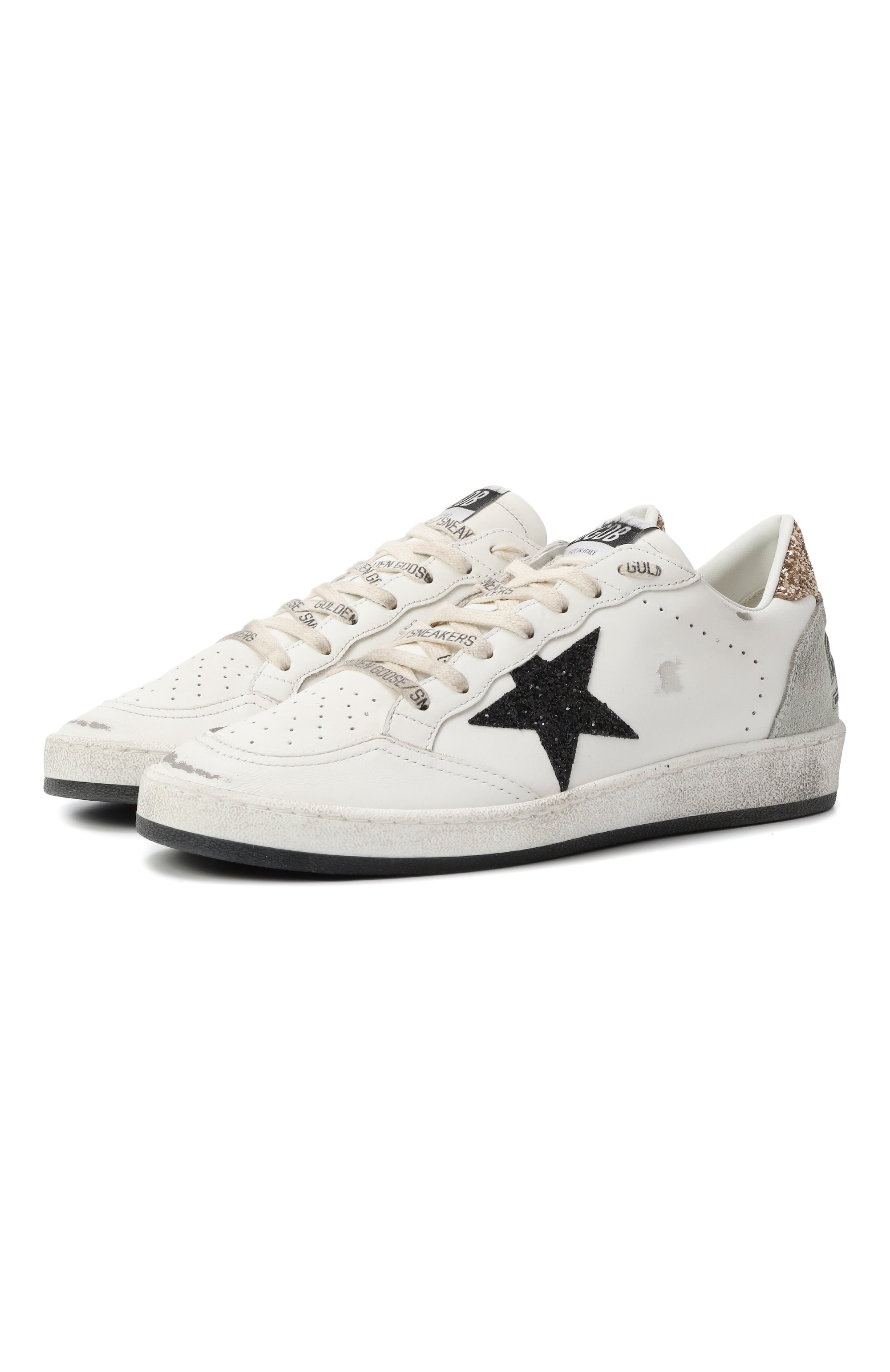 Кожаные кеды ball star GOLDEN GOOSE DELUXE BRAND, арт. GWF00117.F006118, фото 1