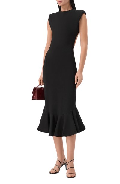 Платье из вискозы JACQUEMUS черного цвета по цене 159000 руб., арт. 26HDRW00880/AW00476, фото 2 Платье из вискозы JACQUEMUS, арт. 26HDRW00880/AW00476, фото 2