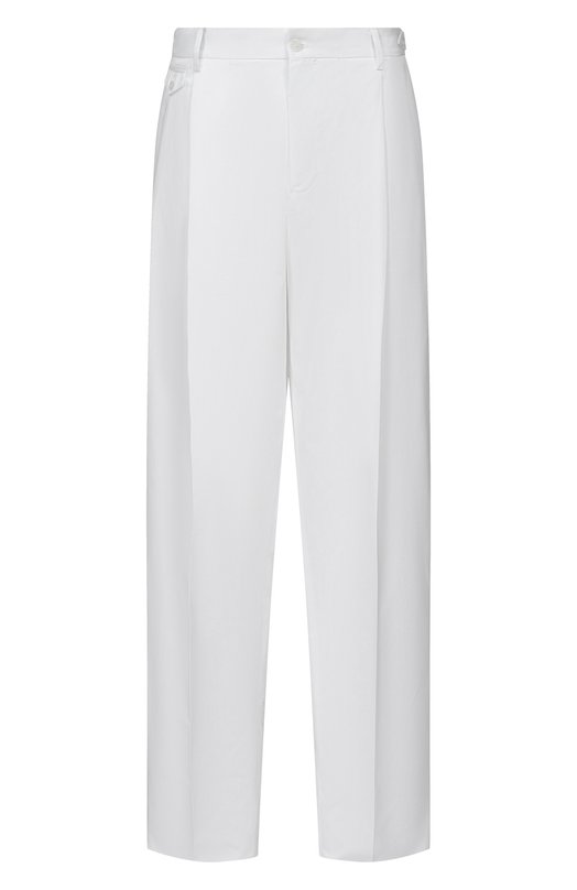 Хлопковые брюки Dolce & Gabbana GP1B9T/FU60K Белый  GP1B9T/FU60K