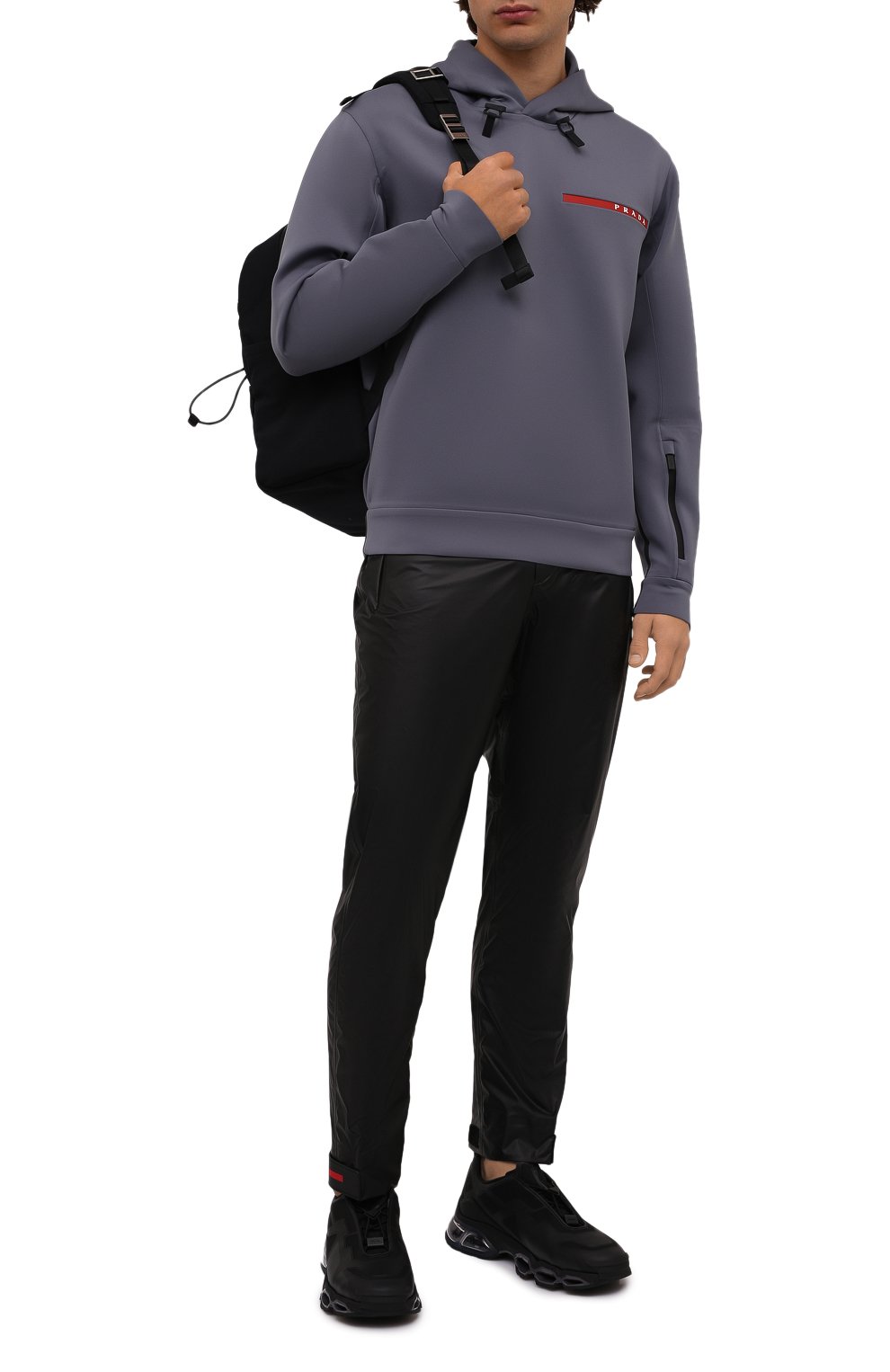 Худи PRADA серого цвета по цене 125000 руб., арт. SJN270-1YUN-F0BJ9-202, фото 2 Худи PRADA, арт. SJN270-1YUN-F0BJ9-202, фото 2