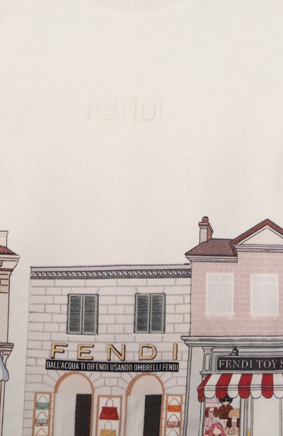 Хлопковая футболка FENDI, арт. BUI126/AVWL, фото 3