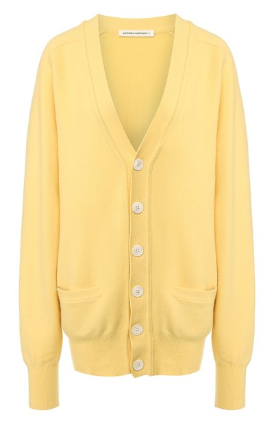 Кашемировый кардиган EXTREME CASHMERE желтого цвета по цене 49900 руб., арт. 117/CARDIGAN, фото 1 Кашемировый кардиган EXTREME CASHMERE, арт. 117/CARDIGAN, фото 1