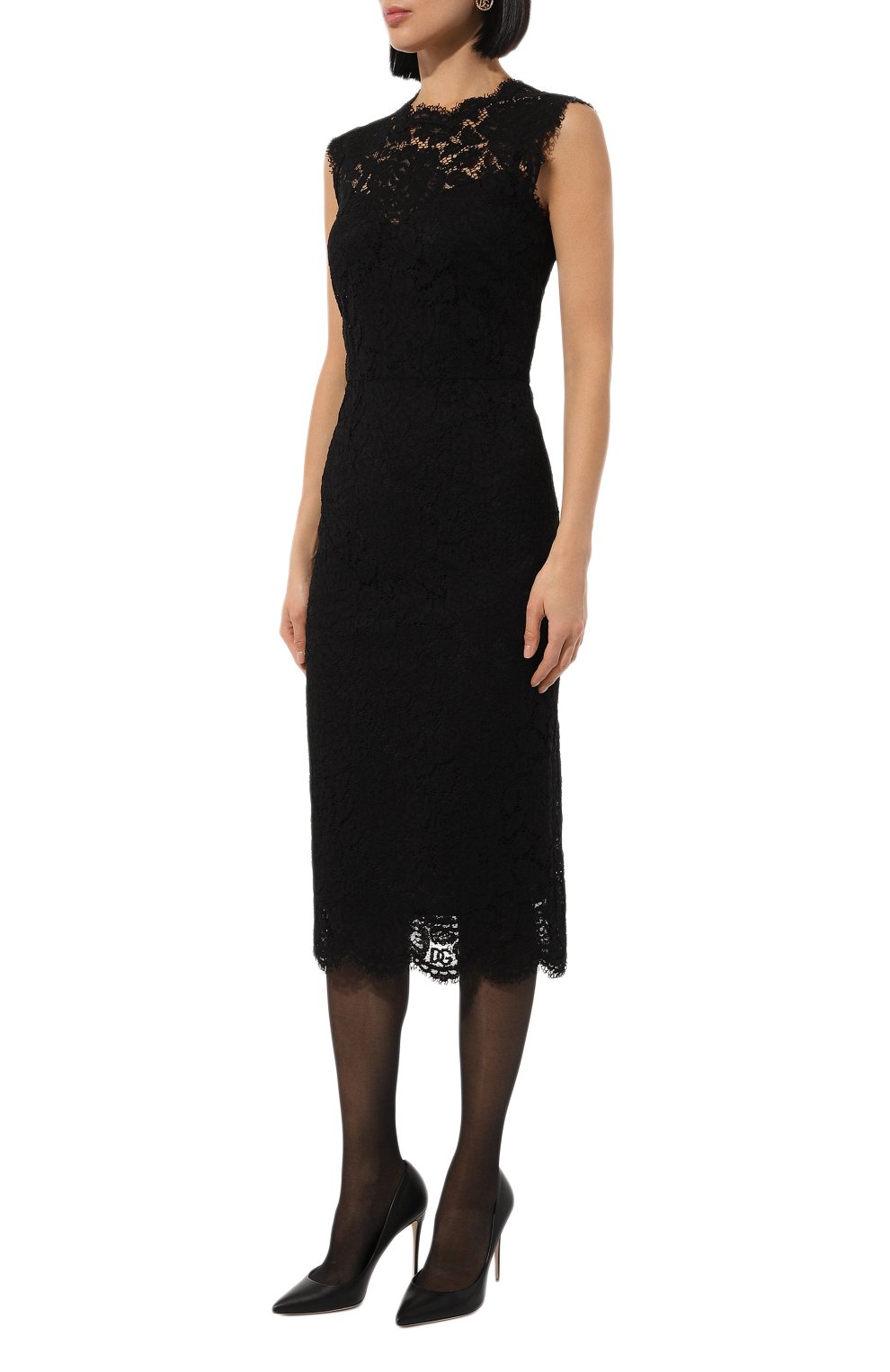 Платье из вискозы и хлопка DOLCE & GABBANA, арт. F6H0ZT/GDCLZ, фото 3