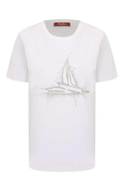 Женская хлопковая футболка MAX MARA STUDIO, арт. LAGHI