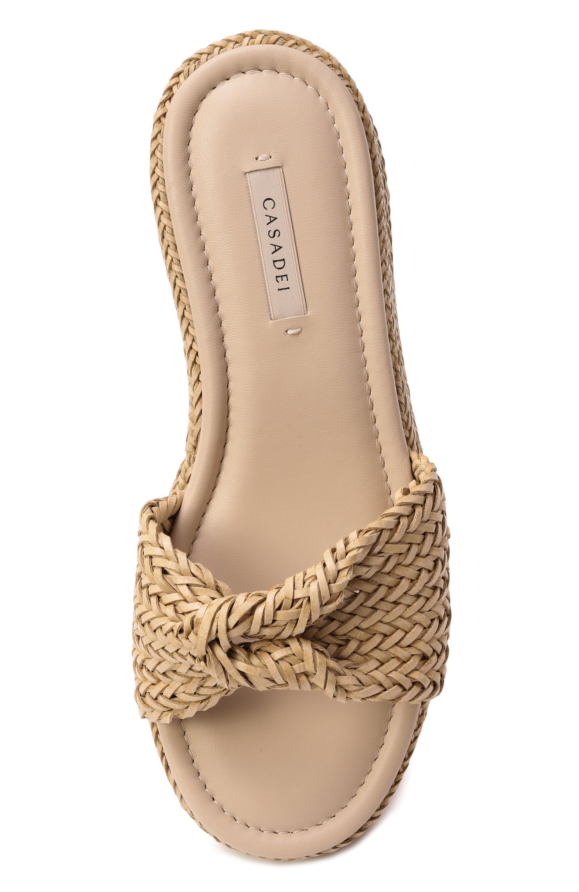 Шлепанцы insideout hanoi CASADEI кремового цвета по цене 75450 руб., арт. 1M448J0201/HANTB, фото 6 Шлепанцы insideout hanoi CASADEI, арт. 1M448J0201/HANTB, фото 6