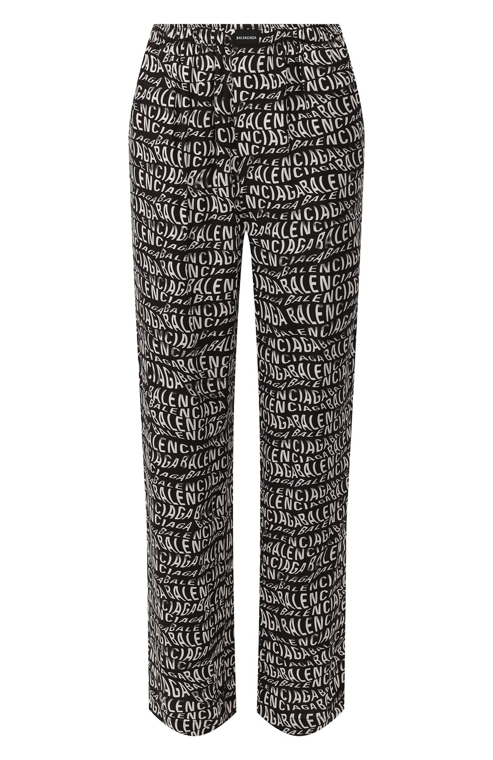 Брюки из вискозы BALENCIAGA черно-белого цвета по цене 55100 руб., арт. 583537/TFL23, фото 1 Брюки из вискозы BALENCIAGA, арт. 583537/TFL23, фото 1