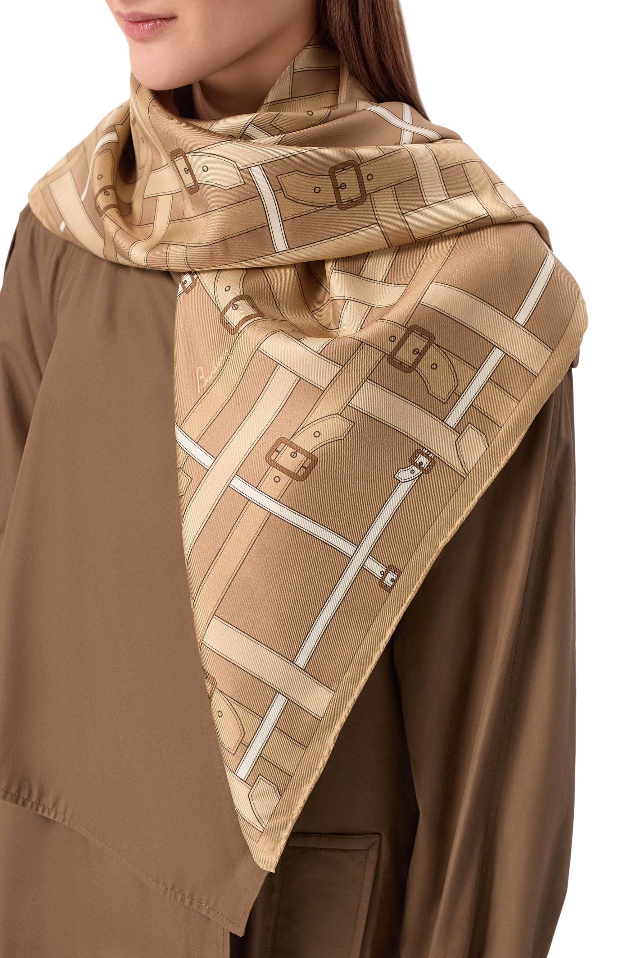 Шелковый платок BURBERRY, арт. 8122315, фото 2