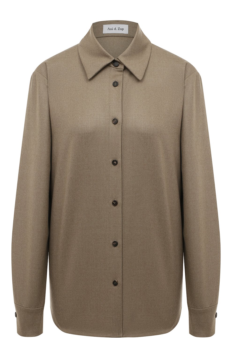 Рубашка из шерсти и кашемира ANI D. ZOP бежевого цвета по цене 100980 руб., арт. ani-022-02, фото 1 Рубашка из шерсти и кашемира ANI D. ZOP, арт. ani-022-02, фото 1