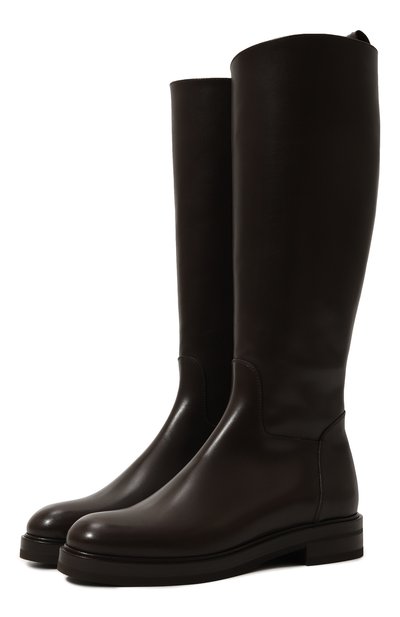 Женские кожаные сапоги KITON, арт. D56806N0102405