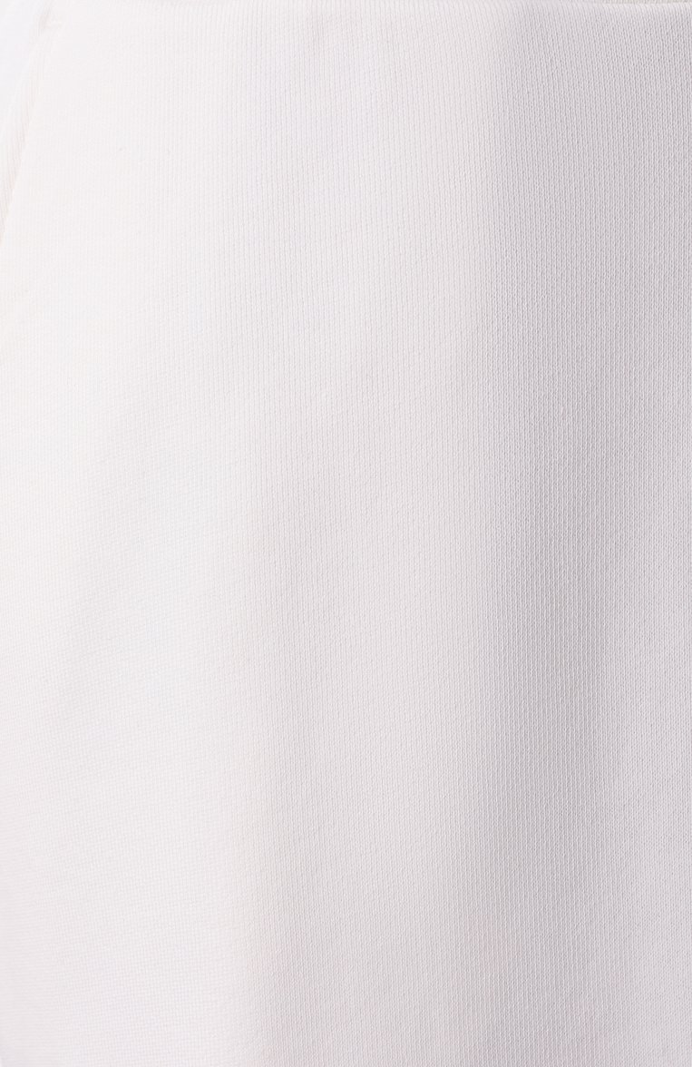 Женские хлопковые брюки EMPORIO ARMANI белого цвета, арт. EW000888/AF12538 | Фото 6 (Материал сплава: Проставлено; Драгоценные камни: Проставлено; Длина (брюки, джинсы): Стандартные; Силуэт Ж (брюки и джинсы): Широкие; Женское Кросс-КТ: Брюки-одежда; Стили: Спорт-шик; Материал внешний: Хлопок)