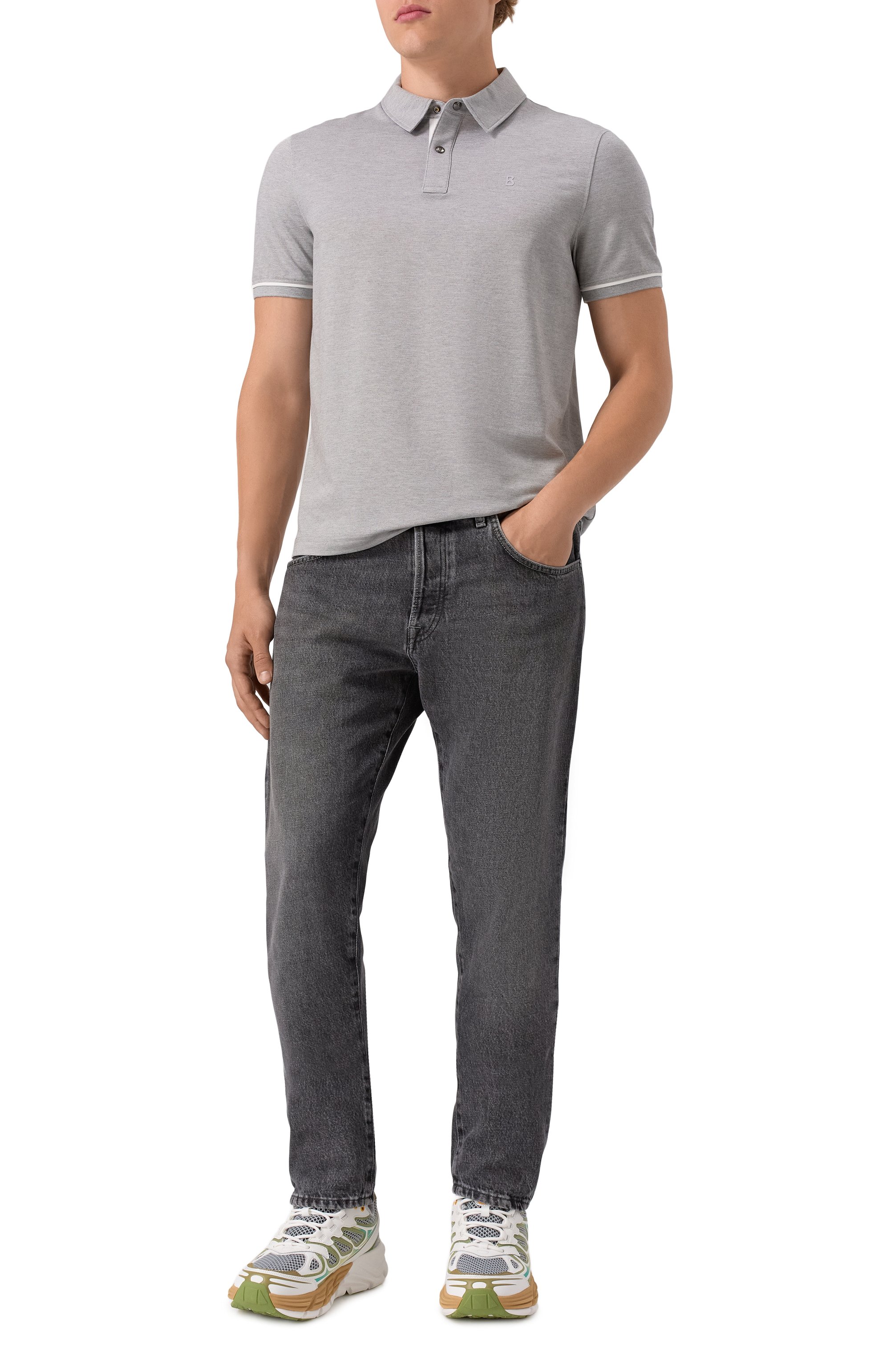 Поло BOGNER серого цвета по цене 17100 руб., арт. 58102727, фото 2 Поло BOGNER, арт. 58102727, фото 2