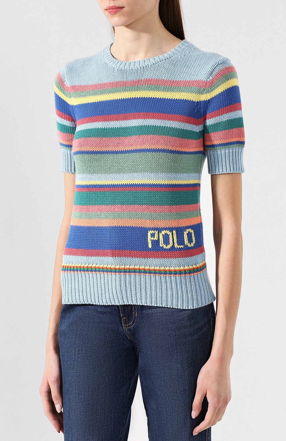 Хлопковый топ POLO RALPH LAUREN, арт. 211744790, фото 3
