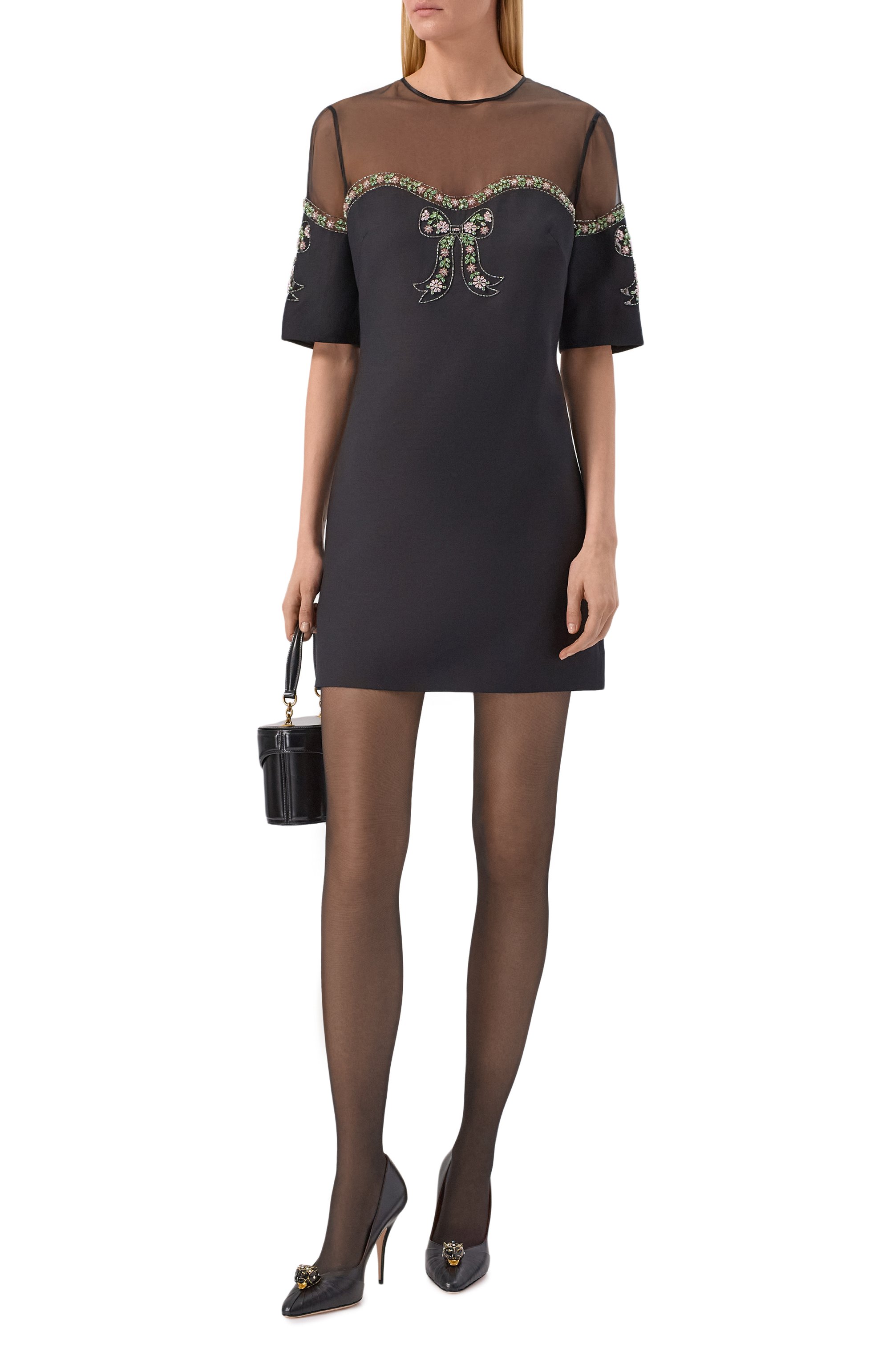 Платье из шерсти и шелка VALENTINO, арт. 8B3VAHD0/1CF, фото 2