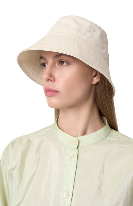 Женская хлопковая панама JIL SANDER белого цвета, арт. J40TC0135/J45267 | Фото 2 (Нос: Не проставлено; Материал: Хлопок, Текстиль; Материал сплава: Проставлено)