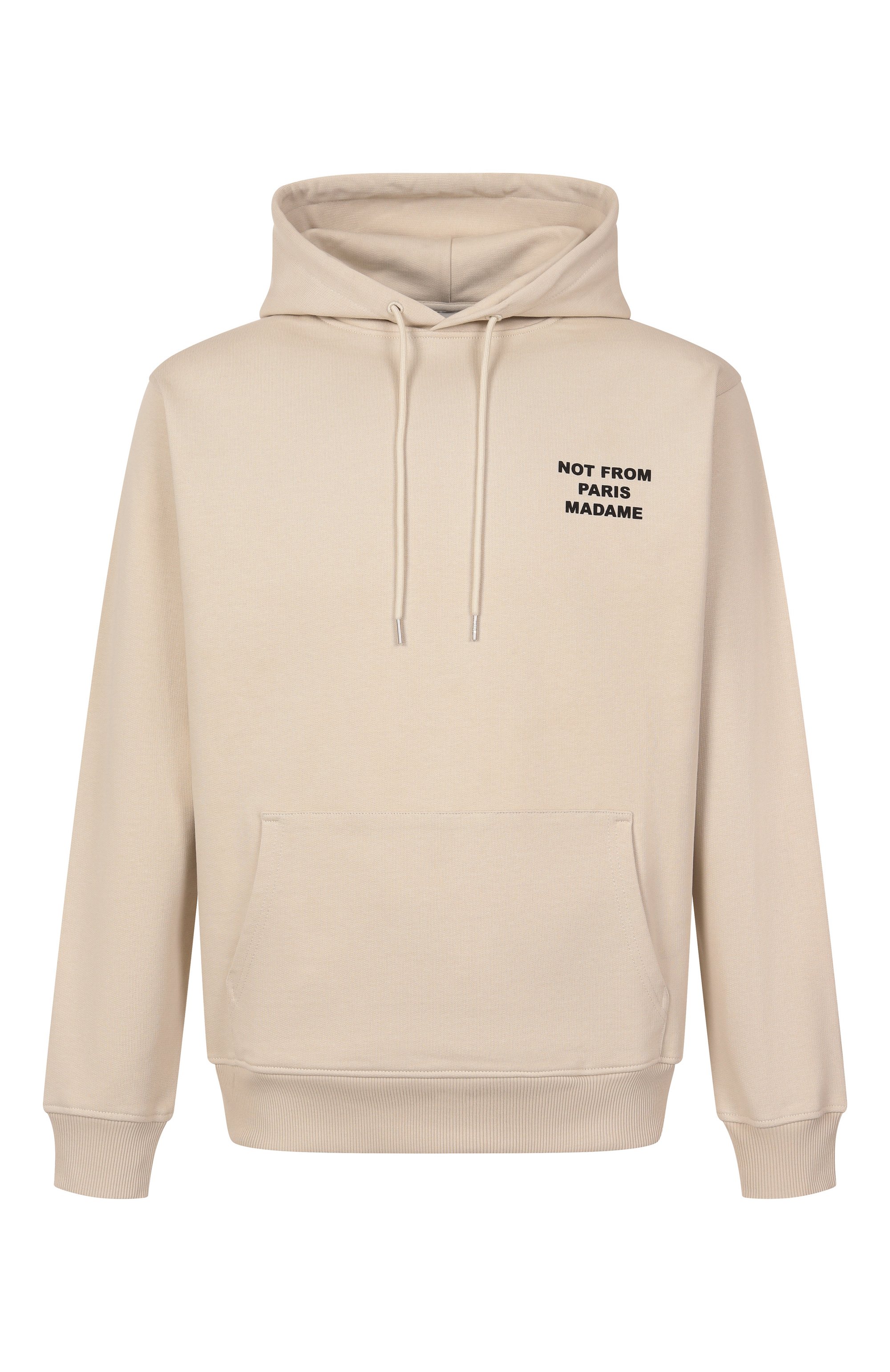 Хлопковое худи DROLE DE MONSIEUR бежевого цвета по цене 31400 руб., арт. PERM-H0162-C0127-MT, фото 1 Хлопковое худи DROLE DE MONSIEUR, арт. PERM-H0162-C0127-MT, фото 1