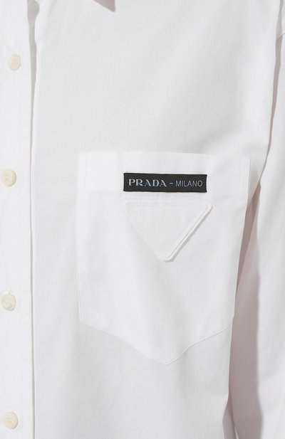 Хлопковая рубашка PRADA, арт. P444E-1LZC-F0009-202, фото 5