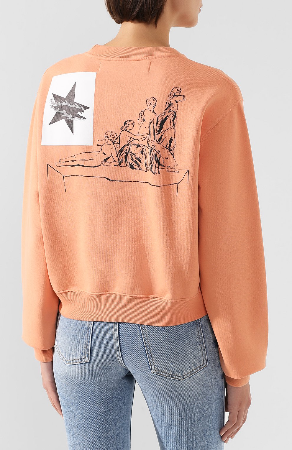 Хлопковый свитшот OFF-WHITE розового цвета по цене 32900 руб., арт. 0WBA026E190030602230, фото 4 Хлопковый свитшот OFF-WHITE, арт. 0WBA026E190030602230, фото 4