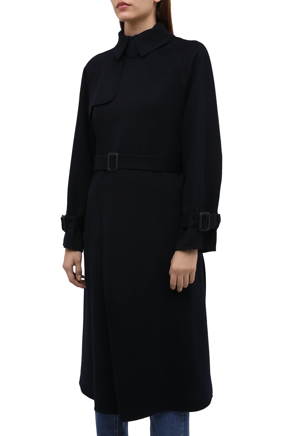 Кашемировое пальто LORO PIANA темно-синего цвета по цене 592000 руб., арт. FAM0836, фото 3 Кашемировое пальто LORO PIANA, арт. FAM0836, фото 3