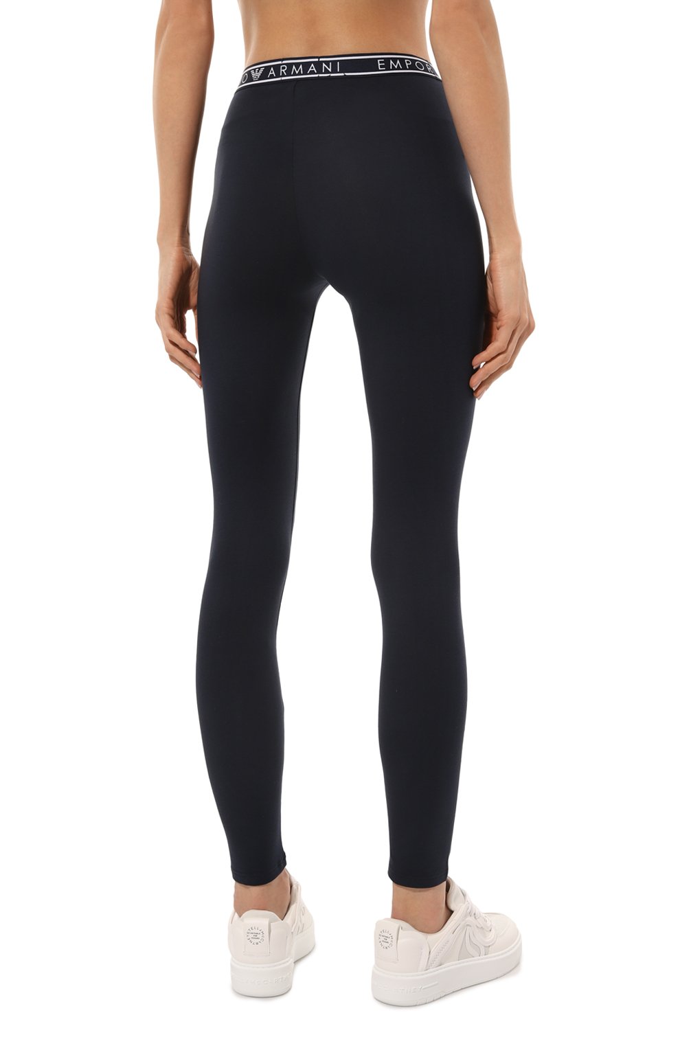 Хлопковые легинсы EMPORIO ARMANI темно-синего цвета по цене 6605 руб., арт. 164568/3R227, фото 4 Хлопковые легинсы EMPORIO ARMANI, арт. 164568/3R227, фото 4