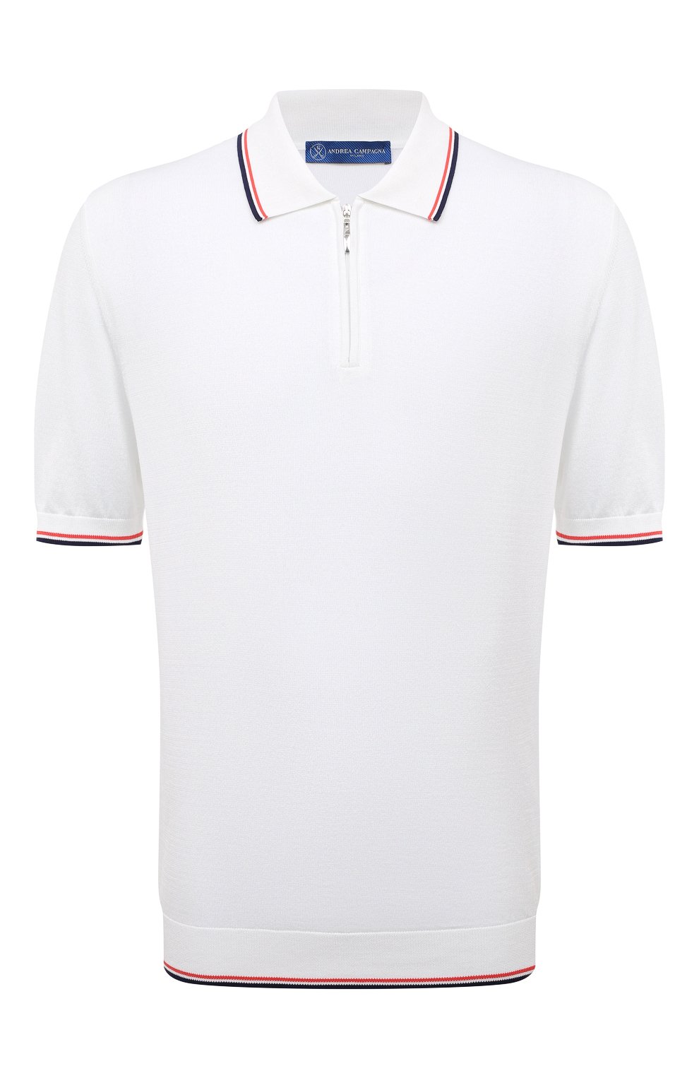 Хлопковое поло ANDREA CAMPAGNA, арт. 93040SR/60, фото 1