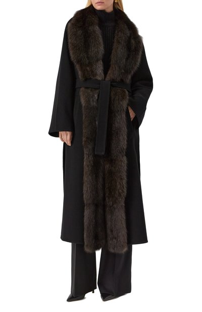 Пальто из шерсти и кашемира с отделкой из соболя MVST, арт. FTBPL-Y326-1SB/LP1432, фото 3