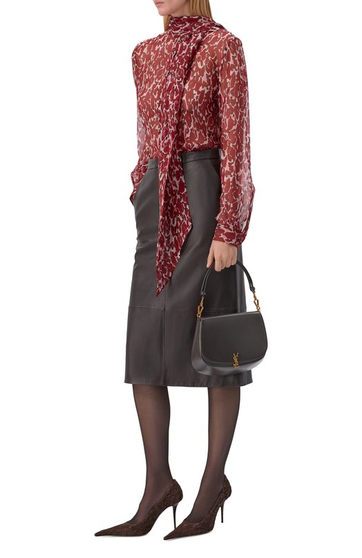 Текстильные туфли Thierry 95 Saint Laurent 853179/AAE9M Коричневый  853179/AAE9M Фото 3