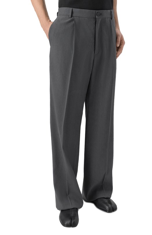 Брюки изо льна и вискозы Dries Van Noten 020900/3237 Серый  020900/3237 Фото 3