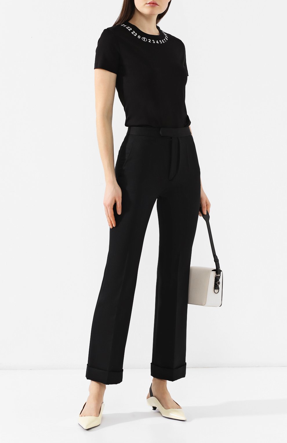 Брюки с отворотами MAISON MARGIELA черного цвета по цене 57300 руб., арт. S51KA0441/S49226, фото 2 Брюки с отворотами MAISON MARGIELA, арт. S51KA0441/S49226, фото 2