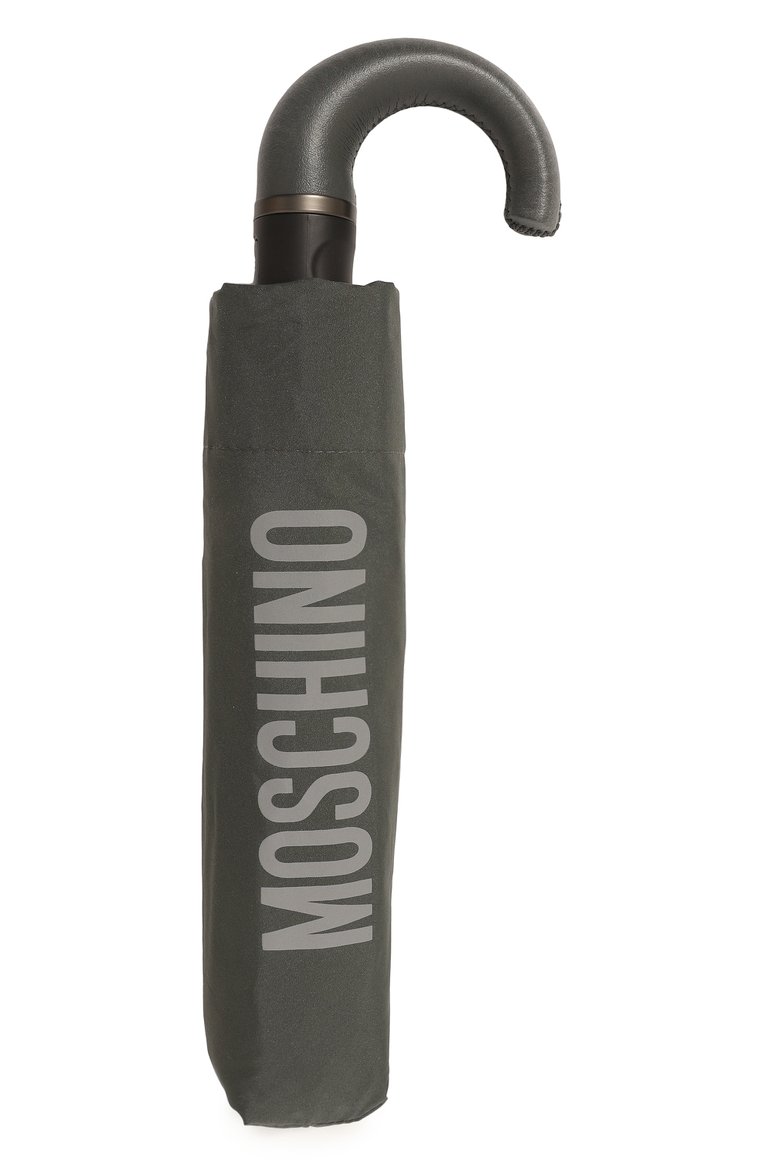 Мужской складной зонт MOSCHINO серого цвета, арт. 8064-T0PLESS | Фото 5 (Нос: Не проставлено; Материал: Синтетический материал, Металл, Текстиль)