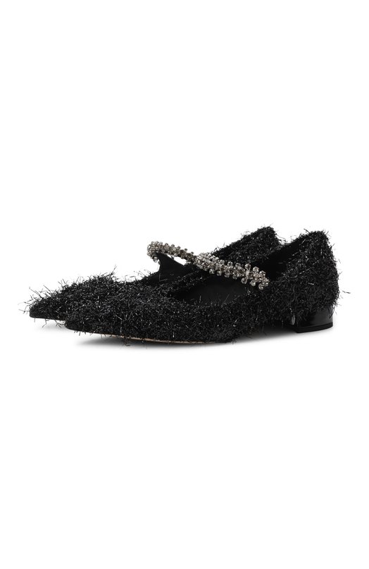Текстильные туфли Bing 25 Jimmy Choo BINGPUMPFLATTZS Чёрный BINGPUMPFLATTZS