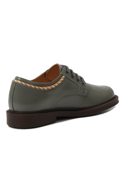 Кожаные дерби GUCCI серого цвета по цене 37400 руб., арт. 627474 D73O0, фото 3 Кожаные дерби GUCCI, арт. 627474 D73O0, фото 3