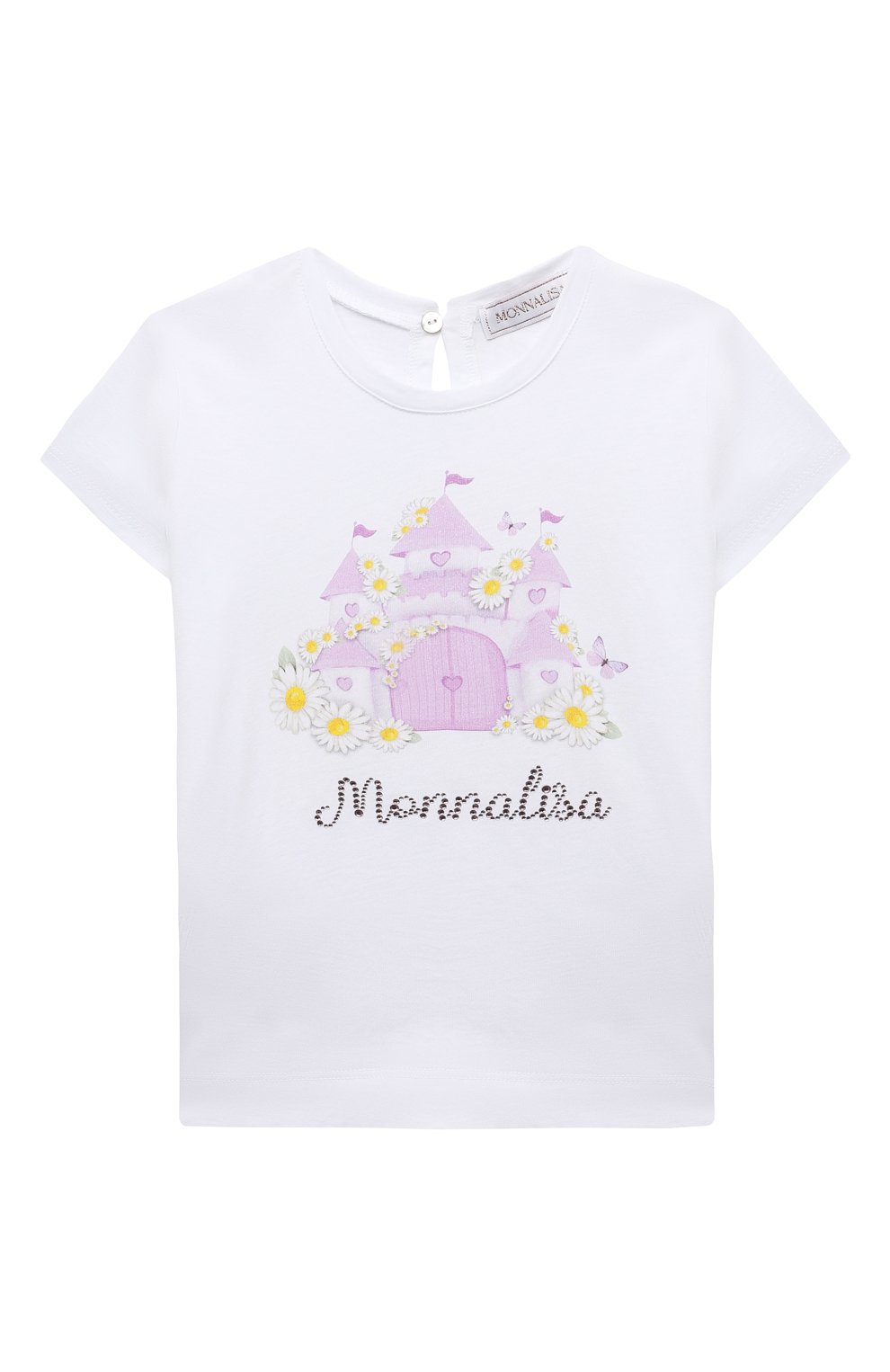 Хлопковая футболка MONNALISA, арт. 39C614, фото 1